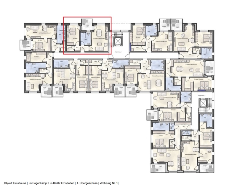 Wohnung W1 - Grundriss