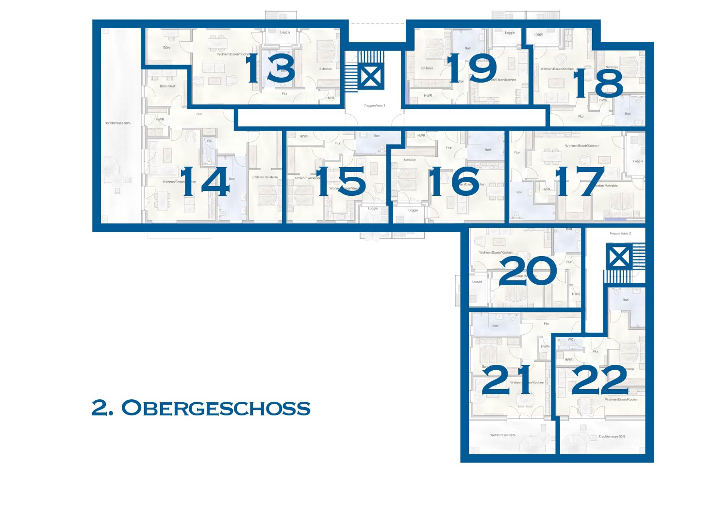 2. Obergeschoss Grundriss
