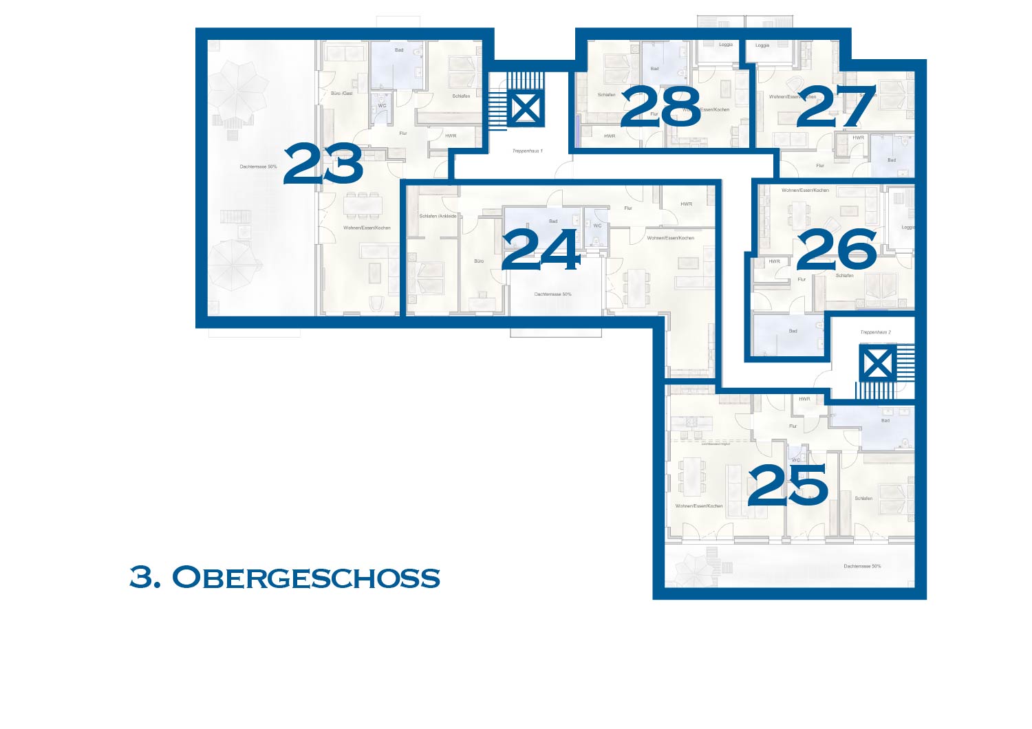 1. Obergeschoss Grundriss